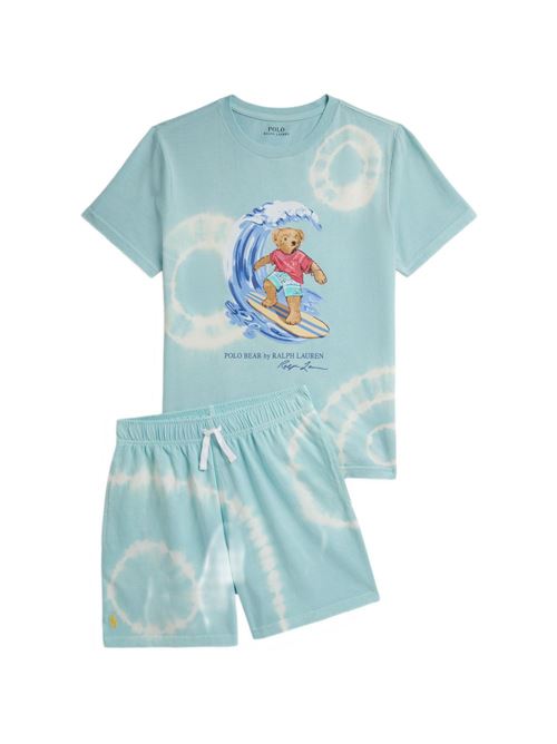 T-shirt bambino Polo Ralph Lauren celeste in cotone RALPH LAUREN KIDS | B13595001